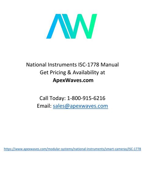 isc-1774c|NATIONAL INSTRUMENTS 177 SERIES MANUAL Pdf Download.